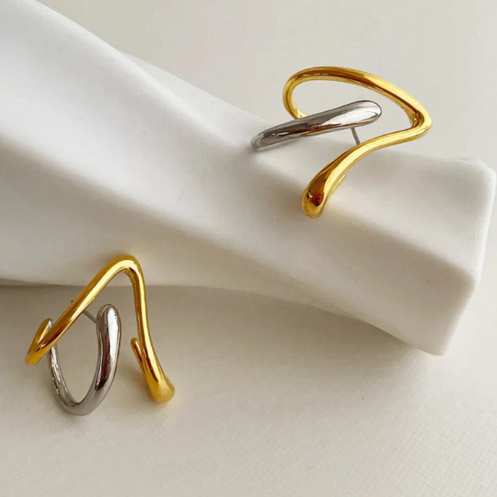 Mystic Whispers Gold Silver Küpe